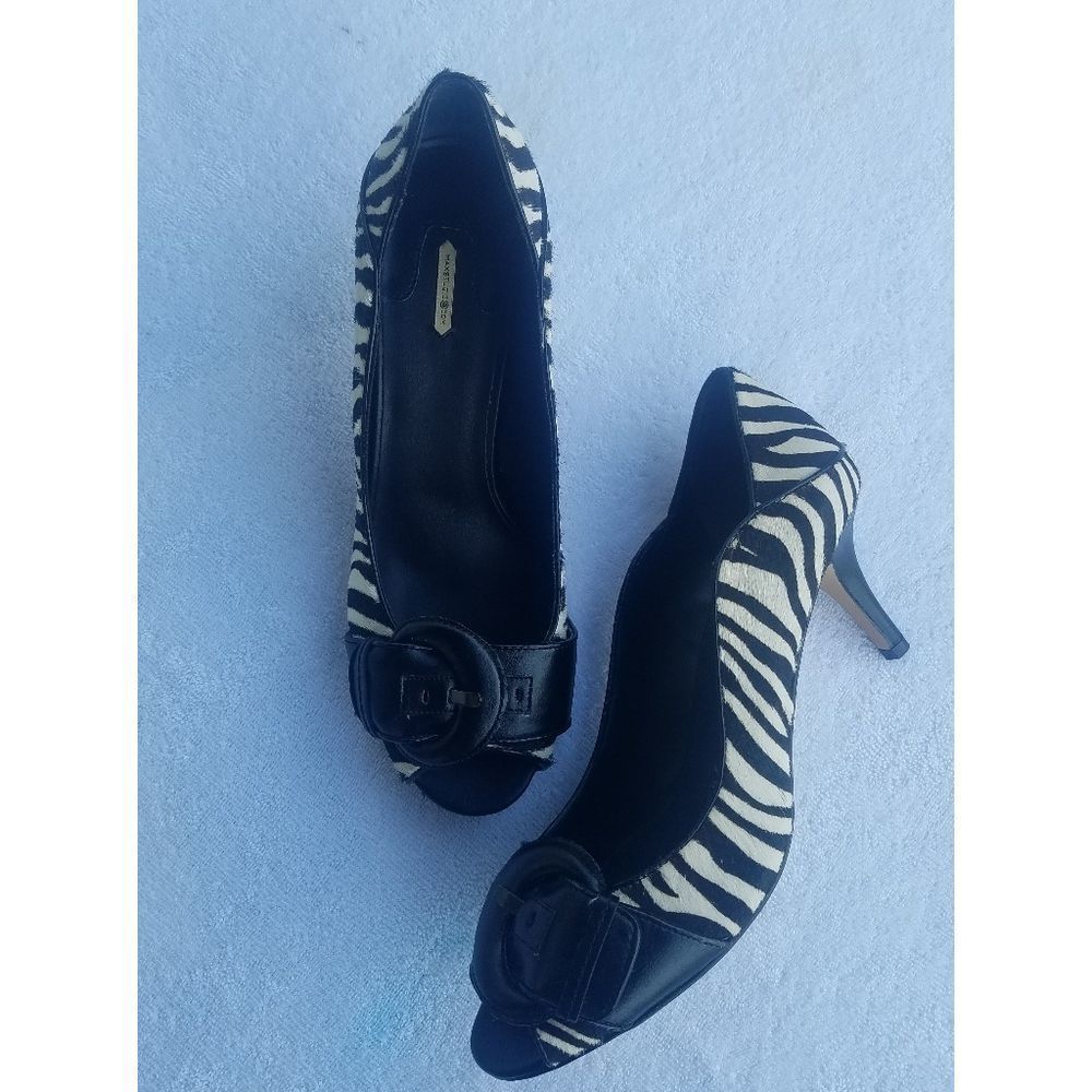 Max studio Open toe Zebra Heels. Never worn!